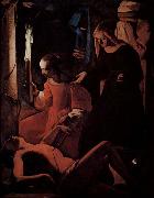 Georges de La Tour St Sebastian tended by St Irene oil painting